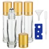 GIVITASOT 10ML Essential Oil Roller Bottles, 4 Pack Clear Gold