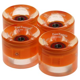 FunTomia 4 x Miniboard/Skateboard Wheels 59 x 45 mm with T-Tool and ABEC-9 Bearings Hardness 82A