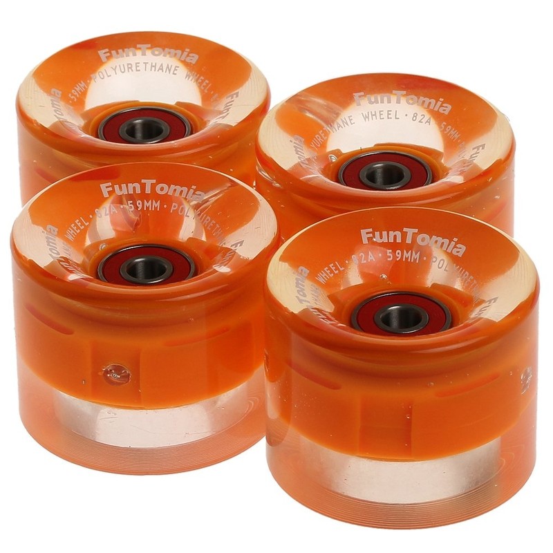 FunTomia 4 x Miniboard/Skateboard Wheels 59 x 45 mm with