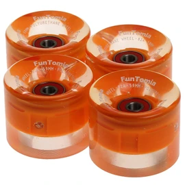 FunTomia 4 x Miniboard/Skateboard Wheels 59 x 45 mm with T-Tool and ABEC-9 Bearings Hardness 82A