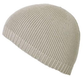 CHARM Mens Skull Cap Kufi Hat - Light Weight Cooling Chemo Hats Islamic Beanie Beige