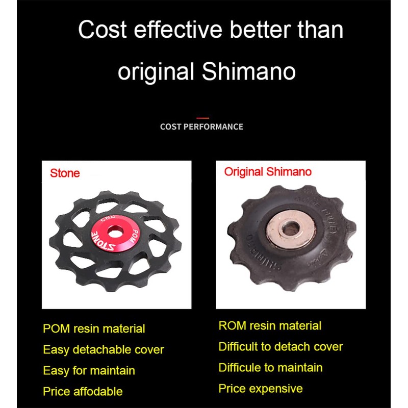 DJC Stone Bearing Pulley Wheel Gear Guide Roller 11t 13t