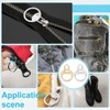 PH PandaHall 16pcs Ring Zipper Pull Replacement 2 Colors Detachable