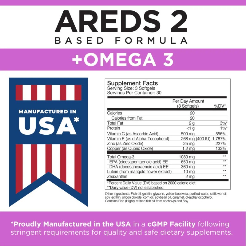 Omega 3 Viteyes AREDS 2 Omega 3 Vitaminas Cpsulas 90