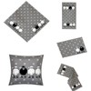 Tablecloth, table runner, cushion cover, embroidery, appliqué, sheep, grey, white