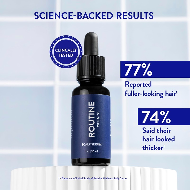 Routine Wellness Scalp Serum for Thinning Hair – Promotes Visibly-Thicker,