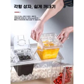 셀프바 업소용 토핑 재료 뚜껑 셀러드바 2개 탁상형 뷔페 바트 세트 6 소형 [A. 6 플립 커버 세트 소형 서빙 랙2개 팩] Self-Serve Commercial Topping Ingredients Lid Salad Bar 2-Piece Tabletop Buffet Set 6 Small [A. 6 Flip Cover Set Small Serving Rack 2-Pack]