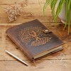Embossed Tree of Life Genuine Buffalo Leather Refillable Journal -