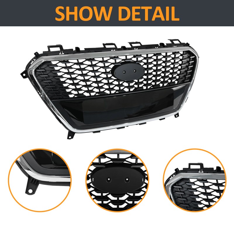 YLT Auto For 2016-2017 Hyundai Sonata Hybrid Front Upper Grille