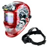 TRQWH Flaming Skull Welding Helmet with Auto Darkening and Adjustable