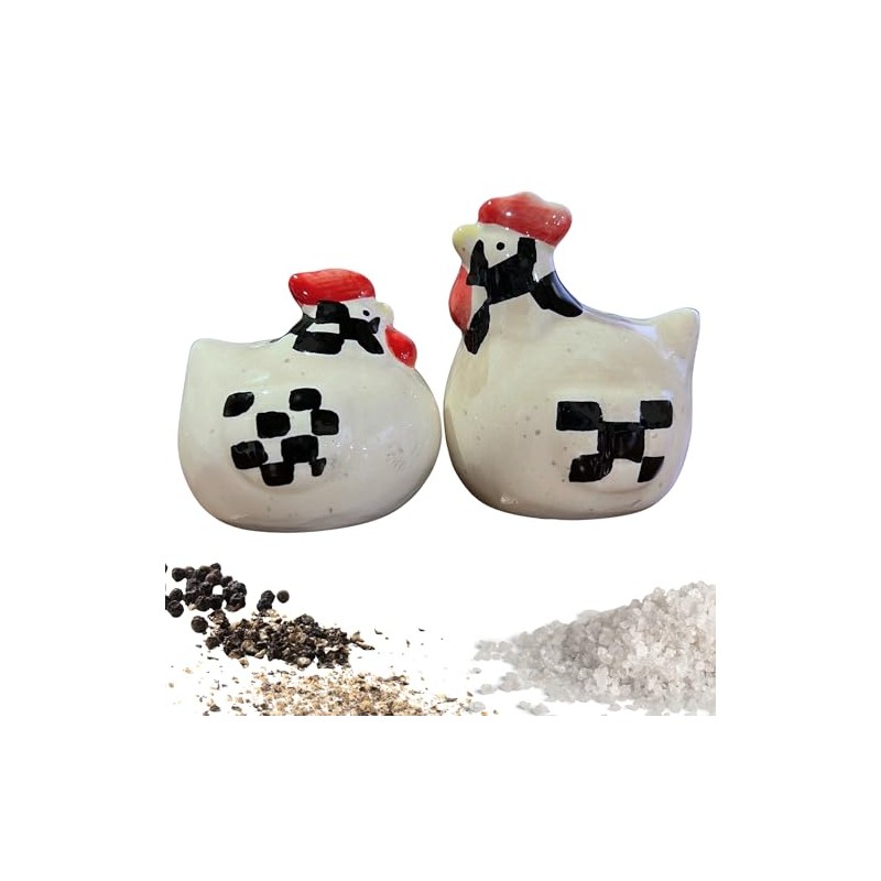 The Bridge Collection Chicken Shaped Salt And Pepper Shaker Set