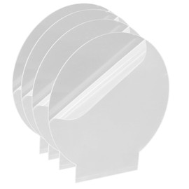 Hordion 6 Pcs Acrylic Sheet Clear Cast Round Panels, 0.08" / 2 mm Thick Acrylic Blanks Stencil Sheets Sign with Protective for Picture Frame Glass Replacement Table Signs DIY Display Projects Craft