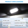 jingfei 2Pcs 12V LED Number License Plate Light for Car