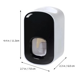 Exprimidor Automático Doble Pasta Dientes Práctico Mon Negro