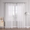 HongYa Pack of 1 Plain Curtain Transparent Voile Curtain with