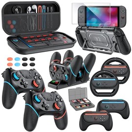 Switch 2 Controller Accessories Bundle (Black+Black)