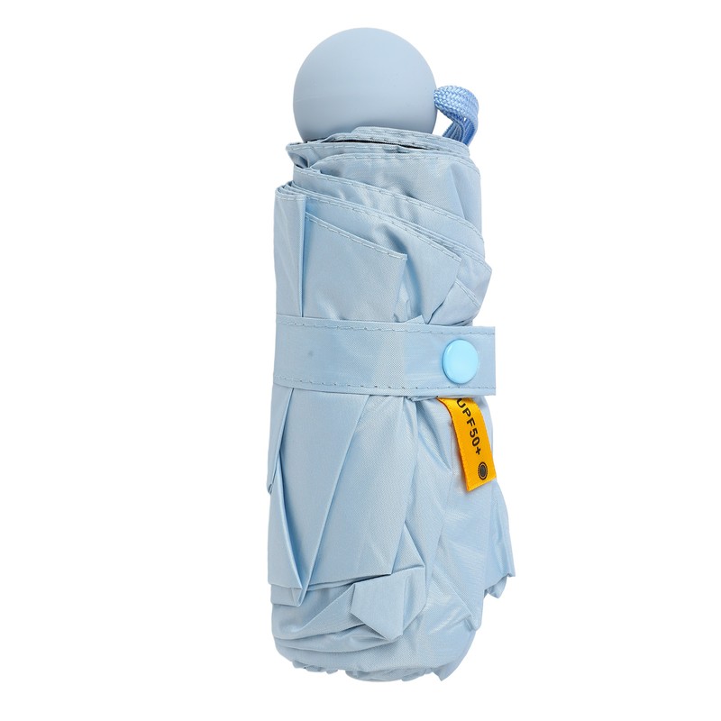 Sun Umbrella Mini Compact Sky Blue Foldable Umbrella for Sunny