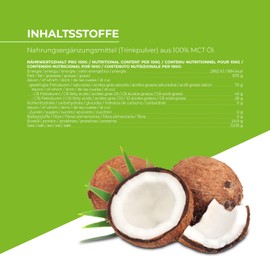 MCT Powder, 400 g, Premium Quality, Perfect for a Keto Diet, Coconut Based, Tasteless, GreatVita
