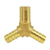 Joywayus 1/2"x 1/2"x 5/8" Barb Reducer, Brass Reducing Y 3-way