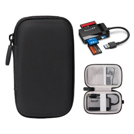 Alltravel Palm Size organizing Case for SD Card Reader and Memory Cards, Compatible with Apple Lightning to SD Card Camera Reader, SmartQ C368/ C307, UGREEN, Uni, Beikell, Oyuiasle, SUNTRSI and etcs