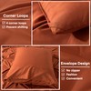 Andency Burnt Orange Terracotta King Size Comforter Set, 3 Pieces