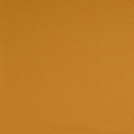 fingsi Stoffe Mira Cuff Fabric, Fine Knit, Tubular Fabric, Coupon, Plain, 34 cm, Tube Width, 95% Cotton, 5% Elastane (37th Ochre 1.0m)