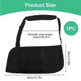 Armschlinge Schulter Einstellbar, Atmungsaktive Armschlaufe mit Schaumstoff Nackenpolster, Universal für linken rechten Arm, Schulterschlinge für gebrochenen Arm, Ellbogen, Ausgerenkte Schulter