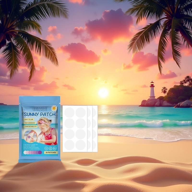 24 Pieces UV Stickers for Sunscreen, Reapply Sun Cream Stickers,