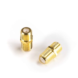 THE CIMPLE CO Gold Cable Extension Coupler - 10 Pack - Connects Two Coaxial Video Cables, for Coax F81 (Female to Female) - 3GHz Satellite, Cable TV, and Cable Internet Rated