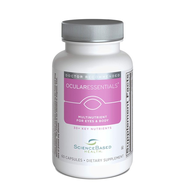 ScienceBased Health OcularEssentials Whole Body Formula - Specialized Eye & Body Multinutrient - 30 Key Ingredients - Rich in Antioxidants and Cell-Protecting Nutrients - 60 Capsules