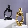 Decorative Thinker Statue, Abstract Art Sculpture, Resin Figurine for Home
