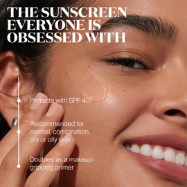 Supergoop! Unseen Sunscreen - SPF 40 - Invisible, Broad Spectrum Face Sunscreen + Makeup-Gripping Primer - Weightless, Scentless, Oil Free - For All Skin Types & Skin Tones - 0.5 fl oz