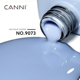 CANNI- Esmalte de uñas en gel azul, 1 pieza Esmalte de uñas en gel azul claro Esmalte de uñas en gel de color azul bebé pastel Alto brillo S