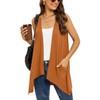 Wiwclo Trendy Sleeveless Cardigans for Women Lightweight Vest with Pockets