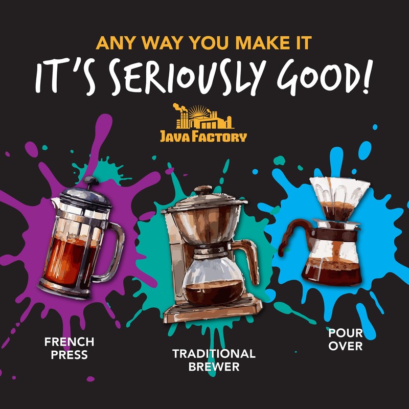 Java Factory Hello Darkness Flavored Ground Coffee Bag – Extra