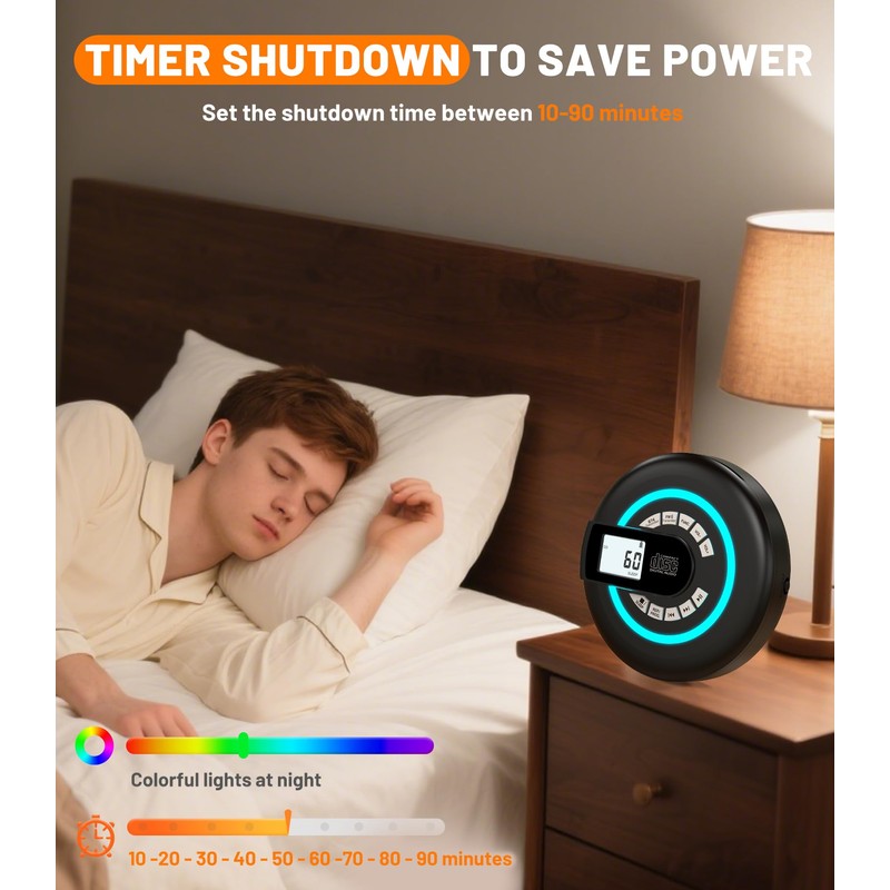 Portable CD Player with Speaker Bluetooth Disman for Car with