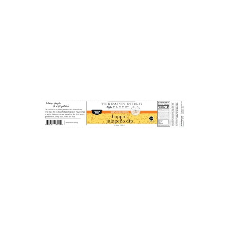 Terrapin Ridge Farms Gourmet Hoppin' Jalapeno Dip – Zesty Pickled