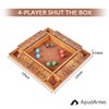 ApudArmis 4-Way Shut The Box, Large Wooden Board Game Set