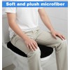 FRCTLNKG 1 Pc Black Toilet Cover, Soft Velvet Polyester Black