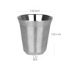 RECAPS 80ml Stainless Steel Espresso Cups Set - 2 Pack