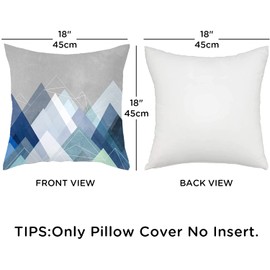 Home Decorative Pillow Covers 18 x 18 Inch Set of 4 Modern Soft Cotton Linen Throw Pillow Covers Cushion Case for Couch Sofa Living Room Patio Indoors Outdoors Style Home Decor