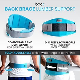 back Lower Brace, Unisex Lumbar Support Belt, Adjustable Brace for Pain Relief and Injury Prevention, London Spine Clinic Approved (L-XL)