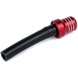 Gas Tank Fuel Cap Valve Vent Breather Hose CNC For Motorcycle Bikes (Red)