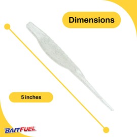 BAITFUEL Super Twitch Jerk Bait Infused with Supercharged X55 Formula Gel | 5-Inch, Trash