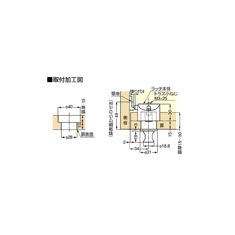 sugatune工業 Lamp Stamp Push Latch pkl07 Push Knob PKL –