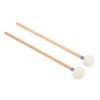 2Pcs Drum Mallet Felt Head Wooden Handle Non Slip Instrument