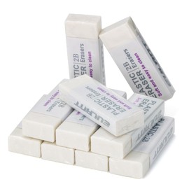 YEEKORO Pencil Erasers for Kids, White Art Erasers for Drawing Sketching, Office School Supplies Classroom Essentials(10 Pack)