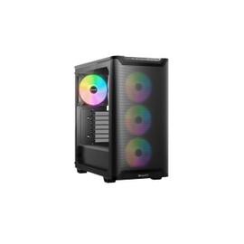 be quiet! Pure Base 501 LX Black Mid-Tower ATX Case | High Airflow | 4 Preinstalled Light Wings LX PWM Fans | ARGB Lighting with Controller and PWM hub | Optimized Air Pressure Case | BGW78