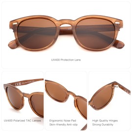 ZENOTTIC Women Sunglasses Polarized Trendy: Retro Round Sun Glasses UV Protection - Classic Designer Shades Unisex