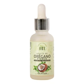 ORE Aceite de Orégano 80% Carvacrol, Orgánico y Silvestre, con Aceite de Coco, extravirgen, Suplemento Natural, Gotero de 30ml